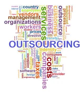 Outsourcing tags Stock Illustration