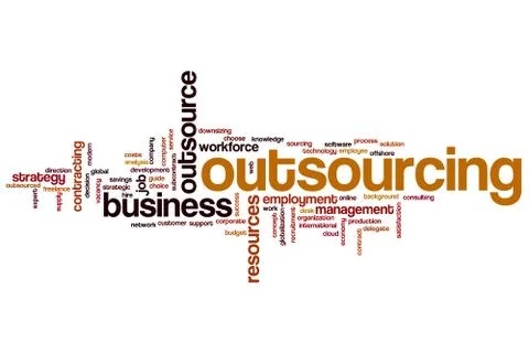 Outsourcing word cloud Stock Illustration