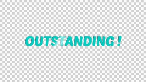 Outstanding 3D text image with shine on transparent background. Stock Illustration