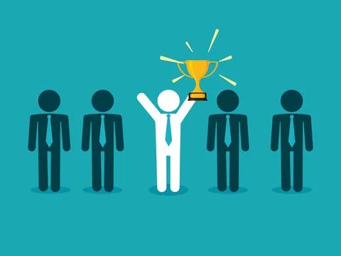 Outstanding than anyone and a different creativity to win Illustrazione stock