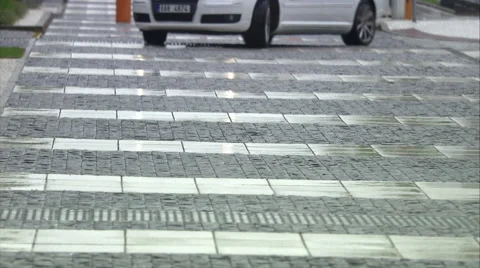Outstanding Audi A8 L approaching parking lot, Audi  Stock Footage 49760682
