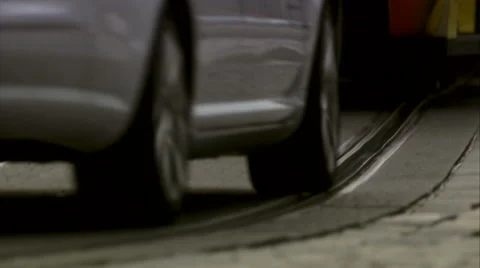 Outstanding Audi A8 L, White Audi Exclusive Limousine driving in city center Stock Footage 49101465