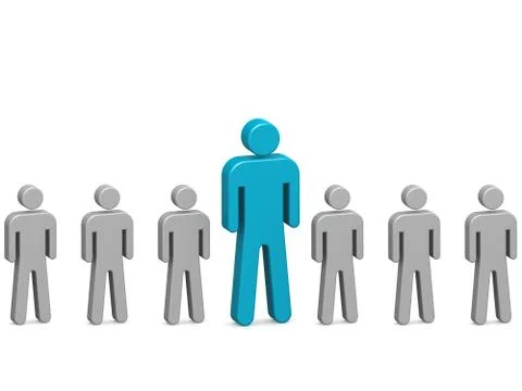 Outstanding blue man 스톡 일러스트