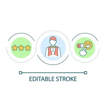 Outstanding customer service loop concept icon Illustrazione stock