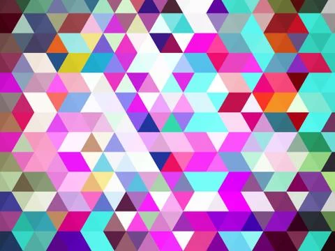 An outstanding digital designing pattern of colorful triangles Stock Illustration