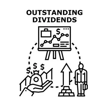 Outstanding dividends concept generating financial growth and income Stock Illustration
