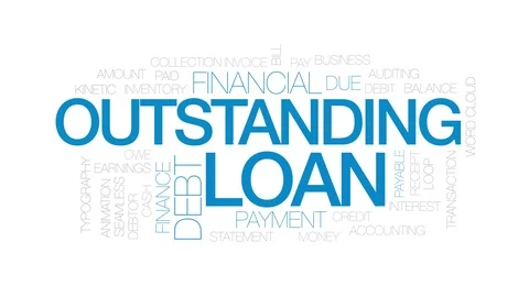 Outstanding loan animated word cloud. Kinetic typography. Stock Footage 111221530