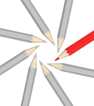 The outstanding pencil Stock Illustration