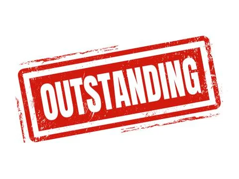 Outstanding red stamp style 스톡 일러스트