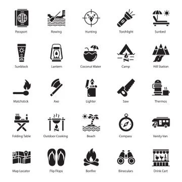 Outstanding Summertime Solid Vectors Pack Stock Illustration