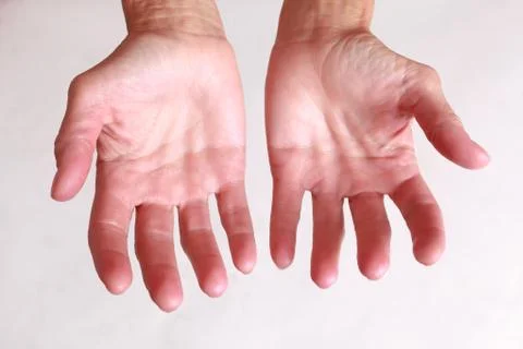 Outstretched empty hands palms up Stock Photos
