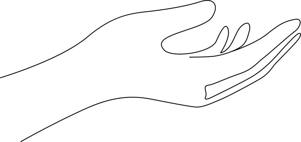 Outstretched hand Vector Stock Illustration
