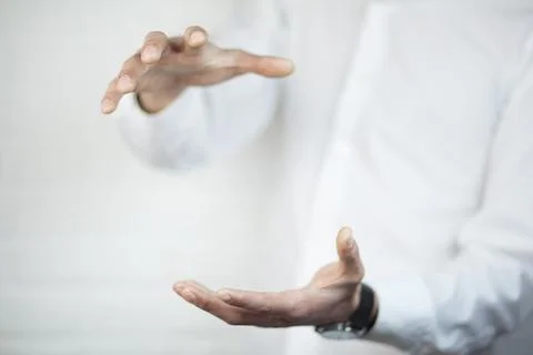 Outstretched human hand Stock Photos
