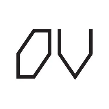 Ov initial letter vector logo icon Stock Illustration