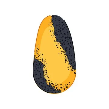Oval abstract nail art design with textured colors Stock Illustration