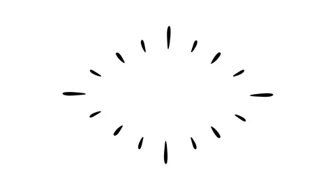 Oval accent burst, loopable hand drawn doodle animation Stock Footage 311645533