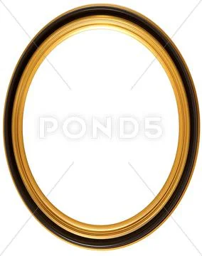 Oval antique picture frame Stock Illustration