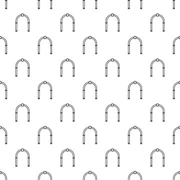 Oval arch pattern, simple style Illustrazione stock