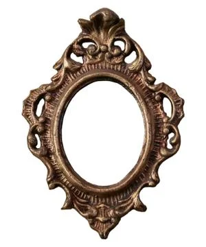 Oval baroque frame Stock Photos