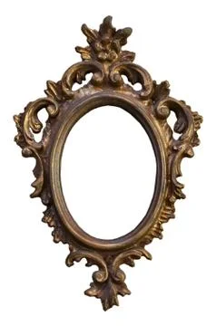 Oval baroque frame Stock Photos
