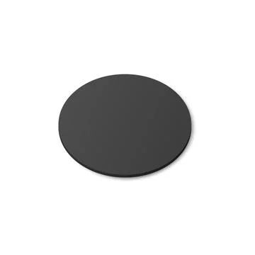 Oval black beer coaster or mat template, realistic vector illustration isolat Stock Illustration