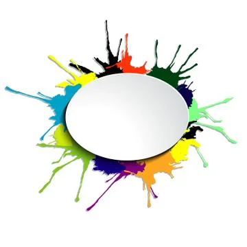 Oval on the blots Stock Illustration