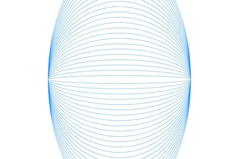 Oval Blue Flow Line Vector Background Illustrazione stock