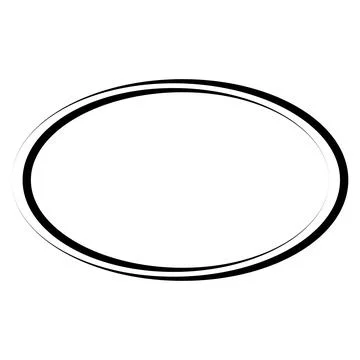 Oval border circular banner frames hand drawn oval marker Stock-Illustration