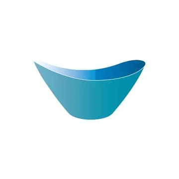 Oval bowl design Stock Illustration