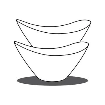 Oval bowl design Stock Illustration