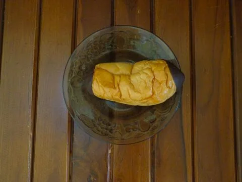 Oval bread with brown edges 스톡 사진