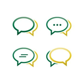 Oval bubble chat pack Stock Illustration