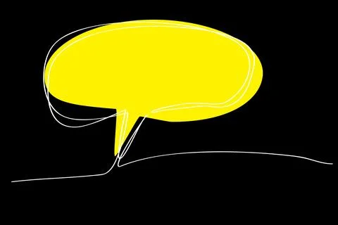 Oval bubble chat simple vector single line bubble chat Stock Illustration
