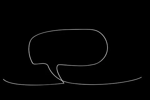 Oval bubble chat simple vector single line bubble chat Stock Illustration