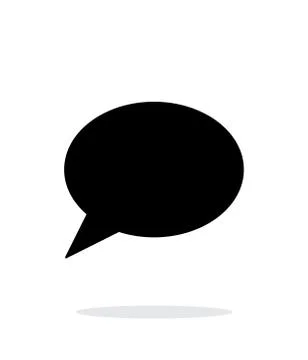 Oval bubble icon on white background. 스톡 일러스트