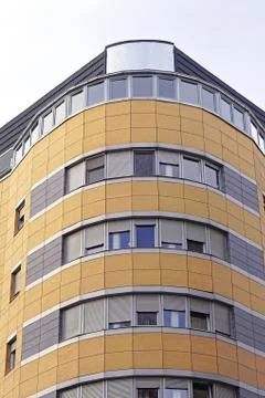 Oval building corner Stock Photos