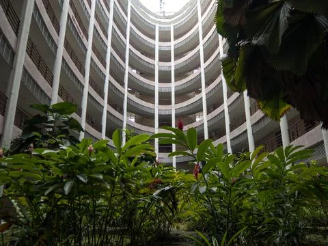 Oval Building With Plant Stock Photos