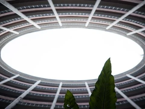 Oval Building With Plant Stock Photos