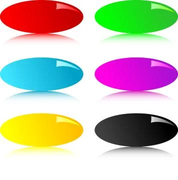 Oval buttons Stock Illustration