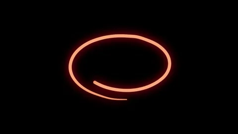 Oval Circle Shape Highlight Frame Animation Stock Footage 347212872