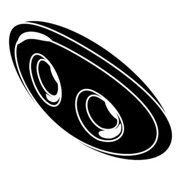 Oval clothes button icon, simple style Stock Illustration