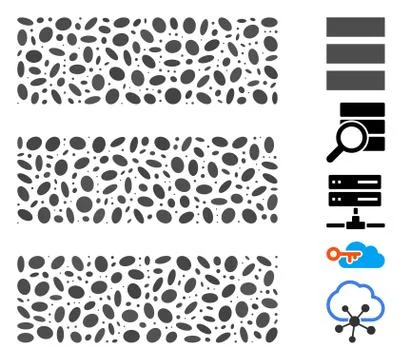 Oval Collage Database Stock Illustration