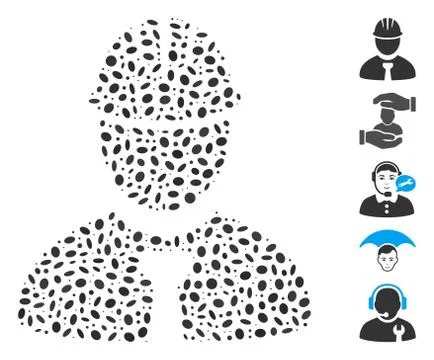 Oval Collage Engineer Ilustración de archivo