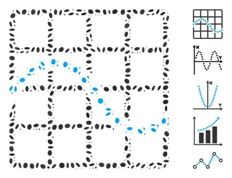 Oval Collage Function Chart Stock Illustration