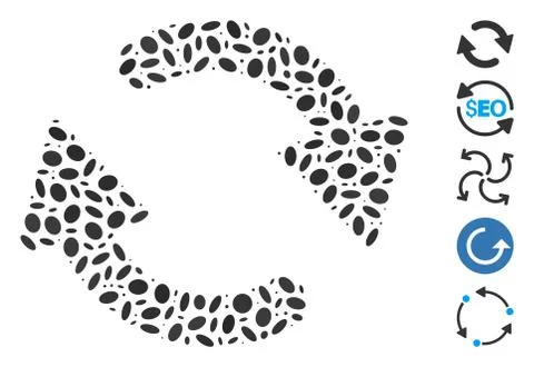 Oval Collage Refresh Stock Illustration