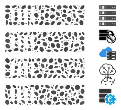 Oval Collage Server Stock Illustration