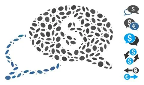 Oval Collage Wire Transfer Stock Illustration