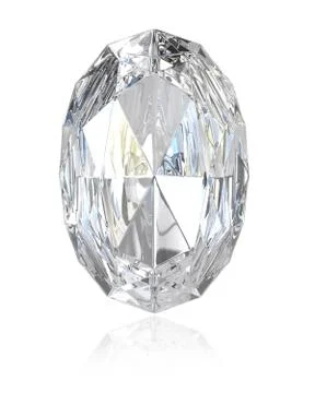 Oval cut diamond Stock Illustration