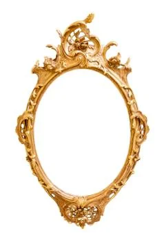 Oval decorative picture frame Stock Photos
