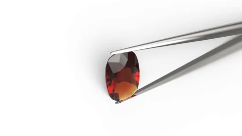 Oval diamond in tweezers Stock Footage 70964833